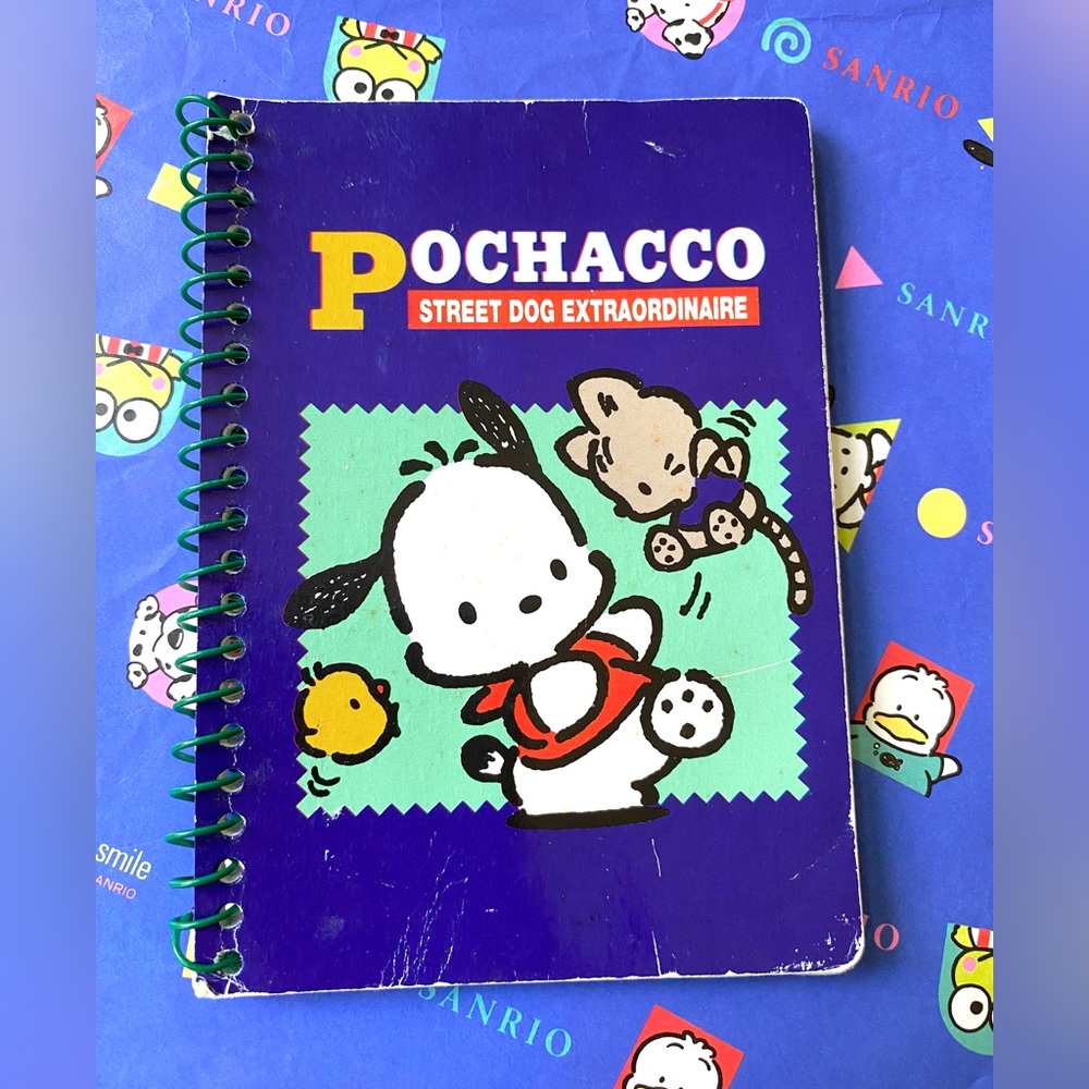 Vintage Sanrio Pochocco mini spiral notebook